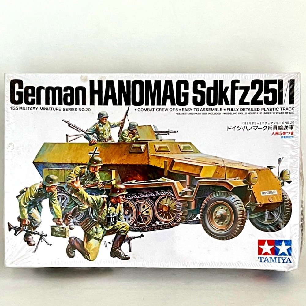 New Sealed Tamiya 1/35 German Hanomag Sdkfz 251/1 Plastic Model Kit 35020